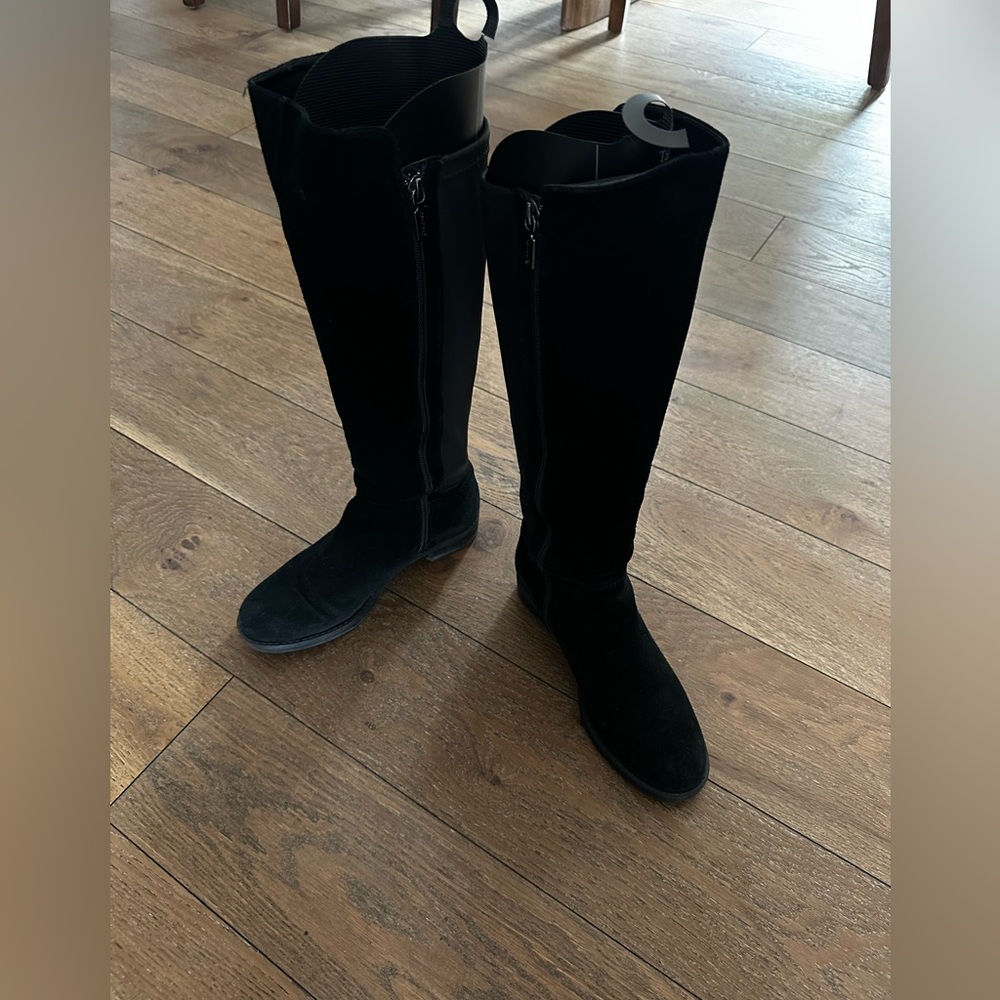 Suede Waterproof Riding Boots - Picture 2 of 4